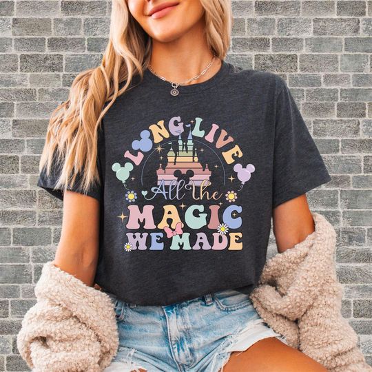 Discover Disney Long Live All The Magic Unisex T-Shirt Hoodie Sweatshirt Romper | Premium DTF Print | Vintage & Aesthetic Styles | N69