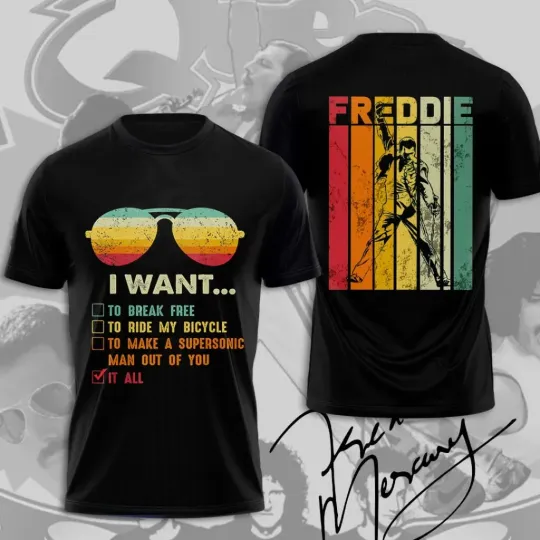 Discover Freddie Mercury 3D Apparel Shirt