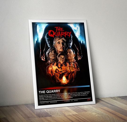 Discover The Quarry Poster Print | The Quarry Cover | Gaming Poster | 4 Colors | Gaming Decor | Video Game Poster | Gaming Gift | Video Game Print