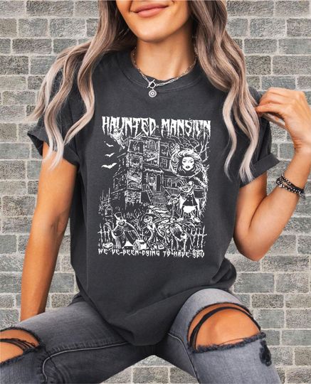 Discover Haunted Mansion Unisex T-Shirt Hoodie Sweatshirt Romper | Premium DTF Print | Vintage & Aesthetic Styles | N250