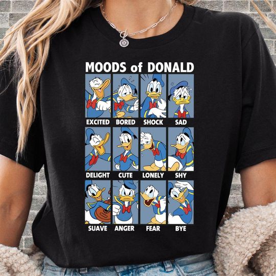 Discover Moods of Donald Unisex T-Shirt Hoodie Sweatshirt Romper | Premium DTF Print | Vintage & Aesthetic Styles | N358