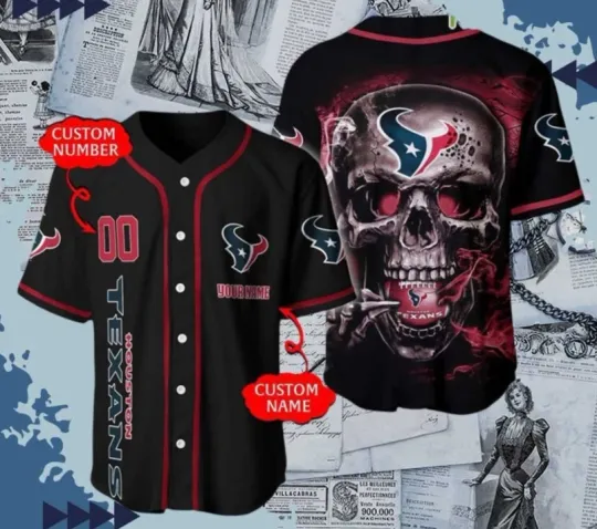 Discover Personalized Housttoon Texans Halloween Jersey - Size S-5XL