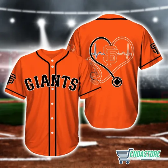 Discover Giants Nurse Heartbeat Custom Jersey - All Size