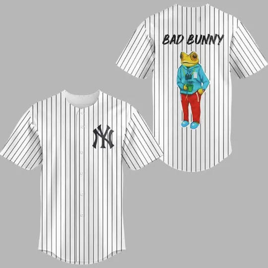 Discover Yankess x Baad Bunny Custom Jersey - All Size