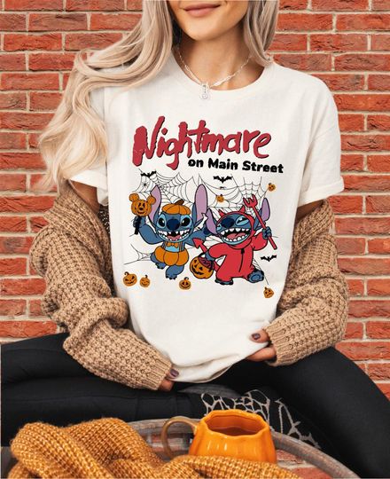 Discover Stitch Nightmare On Main Street T-Shirt for Boy & Girl