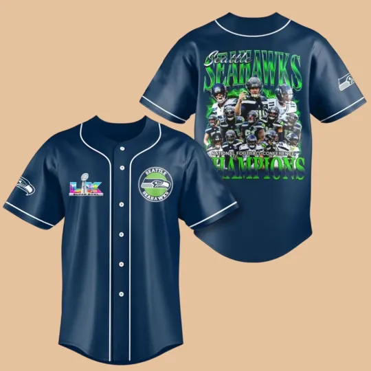 Discover S*eattle x 2026 N.F.C Champions  Baseball Jersey