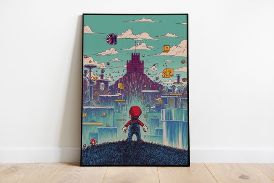 Discover Mario Poster Print | Gaming Poster | Room Decor | Wall Decor | Gaming Decor | Gaming Gifts | Video Game Poster | Video Game Print
