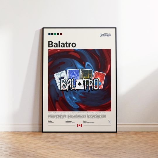Discover Balatro Poster, Video Game Poster, Balatro Gift, Minimalist Game Print, Gaming Room Poster, Gamer Gift, Gaming Print Poster, Gaming Wall Art