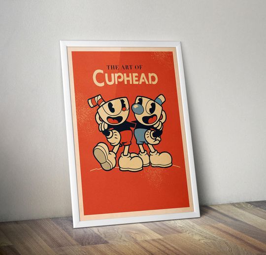Discover Cuphead Poster | Cuphead Video Game Poster | Gaming Poster | Game Poster | Gamer Poster Gift | Wall Decor | Game Print | Room Decor