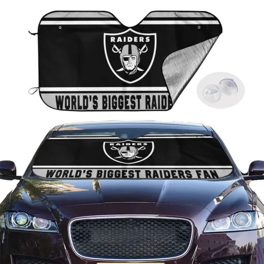 Las Vegas Raiders Car Sunshade World’s Biggest Raiders Fan