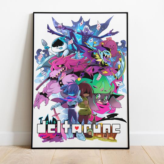 Deltarune Poster, Frameless Wall Art & Print, Deltarune Print, Game Poster Gift