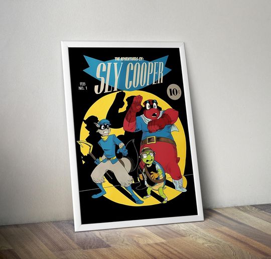 Discover Sly Cooper Poster | Gaming Poster | Gaming Artwork | Gaming Decor | Video Game Poster | Gaming Gift | Video Game Print | Wall Art