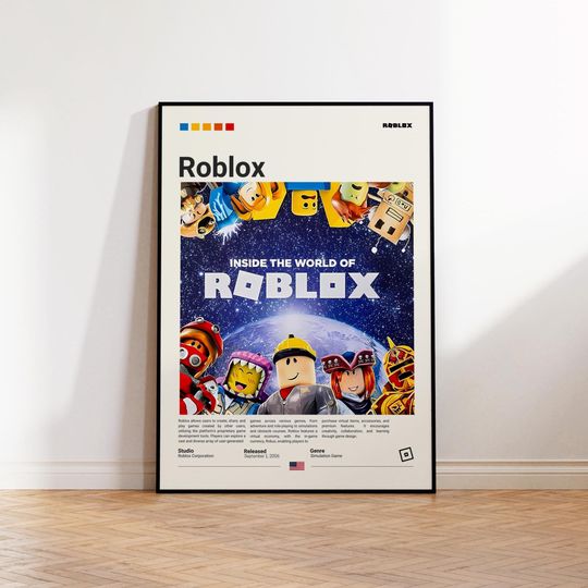Roblox Poster, Video Game Poster, Roblox Fan Gift, Minimalist Game Print, Gaming Room Poster, Gamer Gift, Gaming Print Poster