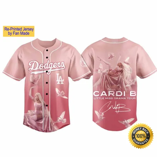 Discover Dodgerss x Carrdi B Custom Jersey - All Size