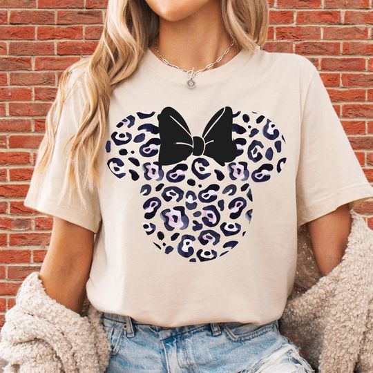 Discover Leopard Print Minnie T-Shirt for Boy & Girl