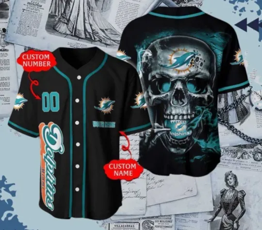 Discover Personalized Miaammi Dolphinss Halloween Jersey - Size S-5XL