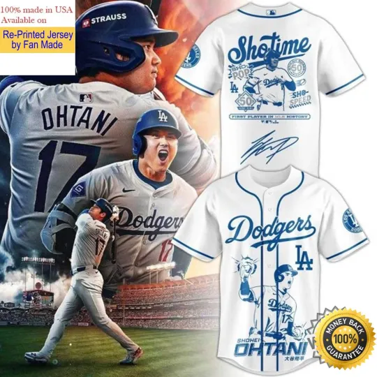 Discover Dodgerss 2025 Shohheei Ohtani Recorrd-breaking Home Run Jersey - All Size