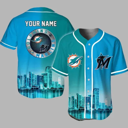 Discover Dolphinss x Marlinss Custom Jersey - All Size