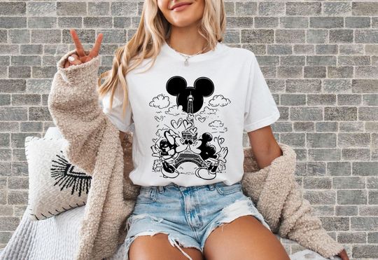 Mickey Minnie Paris T-Shirt for Boy & Girl