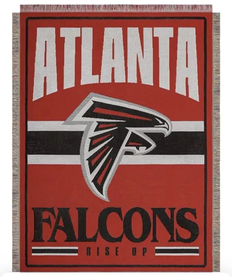 Atlanta Falcons football Woven Tapestry 46x60 Multi Color by Fringed Edge