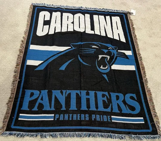 Carolina Panthers Pride Woven Tapestry Throw Blanket 60x48 football Football