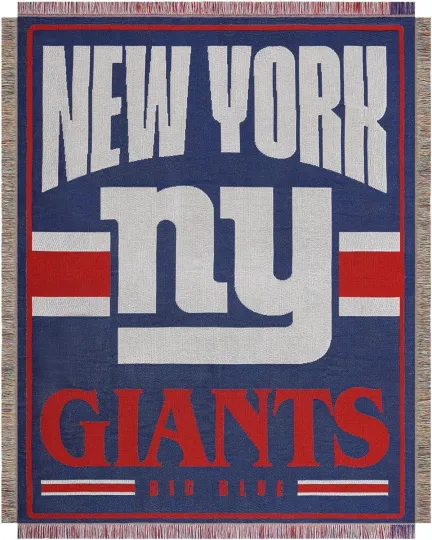 Discover NY Giants FOCO football Team Logo Woven Tapestry - 46" x 60"