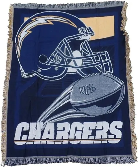 Discover San Diego Chargers Triple Woven 48" x 60" Field Goal Blanket