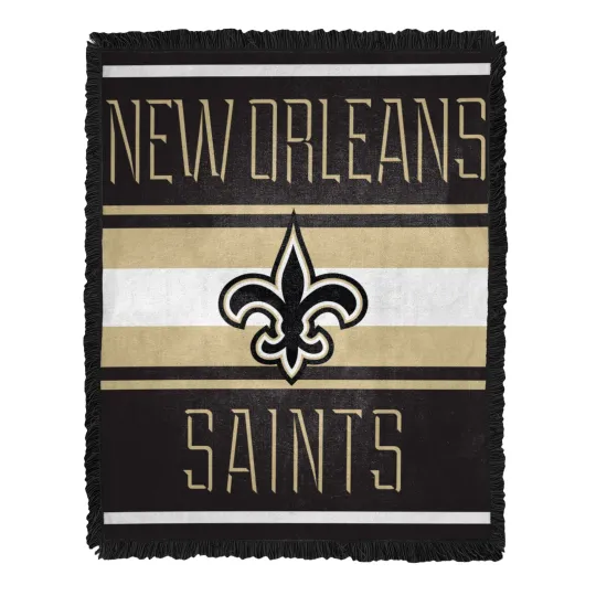 Northwest football New Orleans Saints Nose Tackle Woven Jacquard Throw Blanket