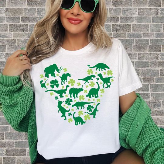 Discover Disney St Patricks Day Dinosaur T-Shirt for Boy & Girl