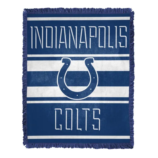 Discover Northwest football Indianapolis Colts Nose Tackle Woven Jacquard Throw Blanket