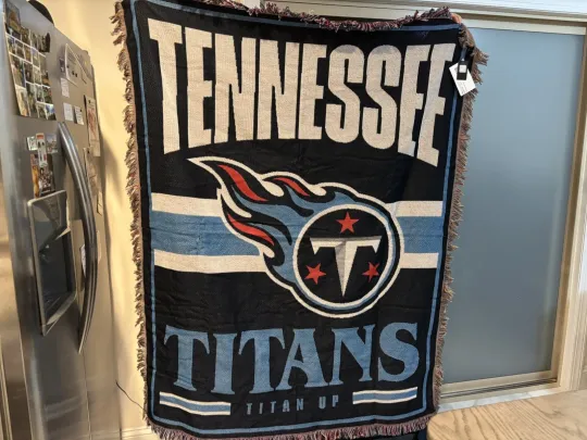 Discover New with tags Foco football Tennessee Titans Woven Tapestry / Throw Blanket 60x48