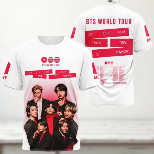 BTS World Tour 2026 3D Shirt Bangtan Comeback ARMY Concert