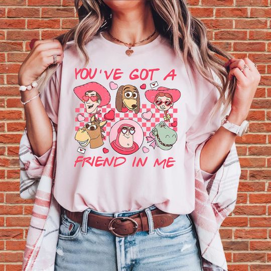 Discover Disney Toy Story Valentine Unisex T-Shirt Hoodie Sweatshirt Romper | Premium DTF Print | Vintage & Aesthetic Styles | N146