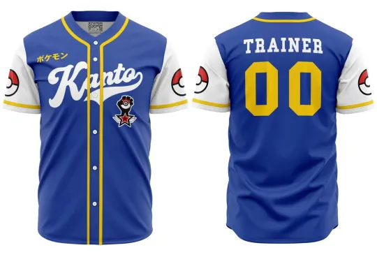 Discover Kanto Trainer Poke*mon Personalized Baseball Jersey Size S-5XL