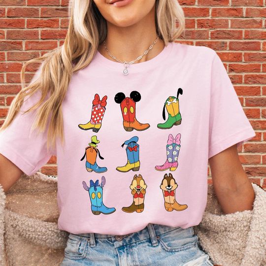 Discover Disney Mickey Co Boots Unisex T-Shirt Hoodie Sweatshirt Romper | Premium DTF Print | Vintage & Aesthetic Styles | N85