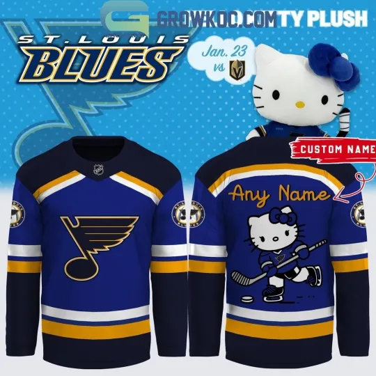 Discover St. Louis 50th Anniversary Of Hello Kitty Hockey Jersey Size XS-5XL