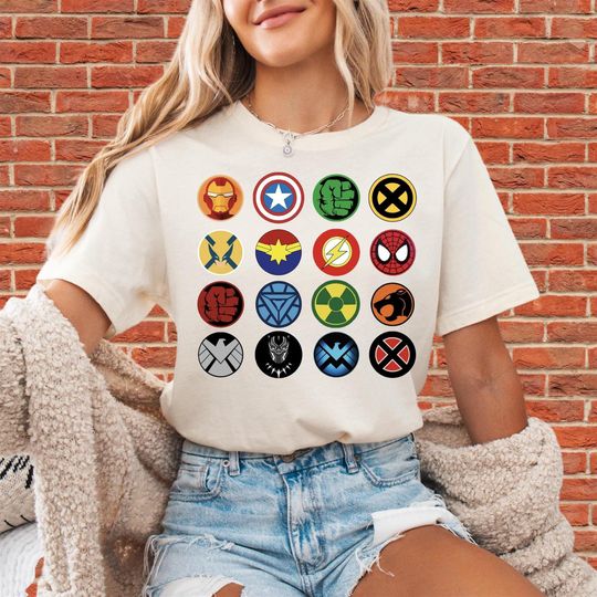 Discover Disney Marvel Heroes Unisex T-Shirt Hoodie Sweatshirt Romper | Premium DTF Print | Vintage & Aesthetic Styles | N73