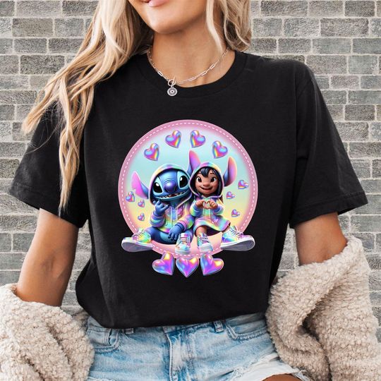 Discover Disney Lilo And Stitch Unisex T-Shirt Hoodie Sweatshirt Romper | Premium DTF Print | Vintage & Aesthetic Styles | N67