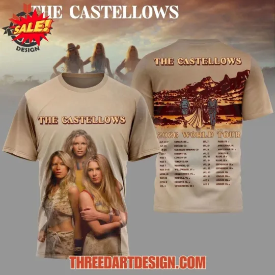 Discover The Castelows 2026 Wolrd Tour 3D T-Shirt Gift For Fan