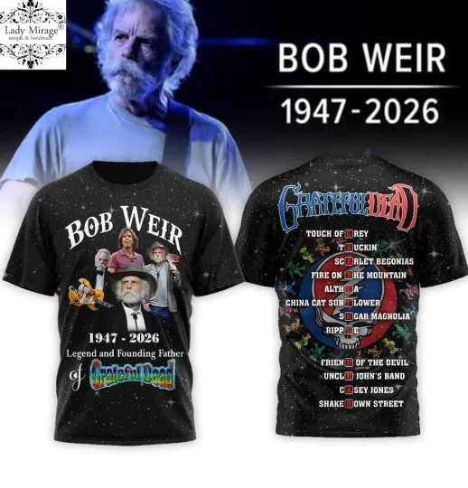 Discover New Bob Weir Legend R.I.P Gift For Fans 3D Shirt