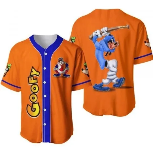 Discover Goofy Mickey Mouse Disney Cartoon Baseball Jersey Size XS-5XL