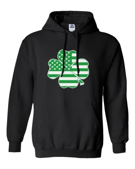 Discover Irish American Flag Shamrock St Patrick's Day Men's Hoodie