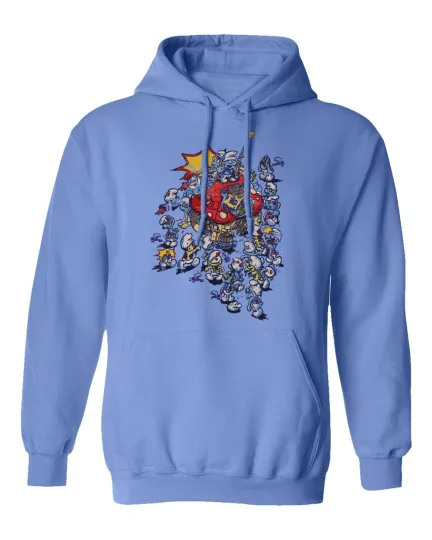 Smurf Zombie Hoodie Gargamel and Smurfette Men's Hooded