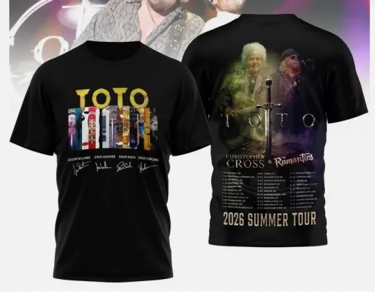 Discover Toto 2026 Summer Tour 3D T-Shirt