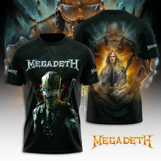 Discover Collection Megadeth Band Music Tour 2026 Short Sleeve 3D Shirt