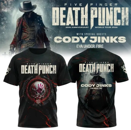 Five Finger Death Punch – 20th Anniversary World Tour 2026 Shirt