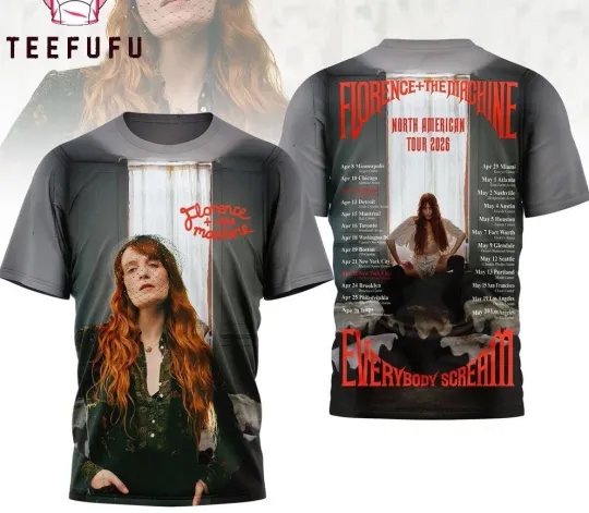 Discover New Florence The Machine North American 2026 Tour 3D Shirt
