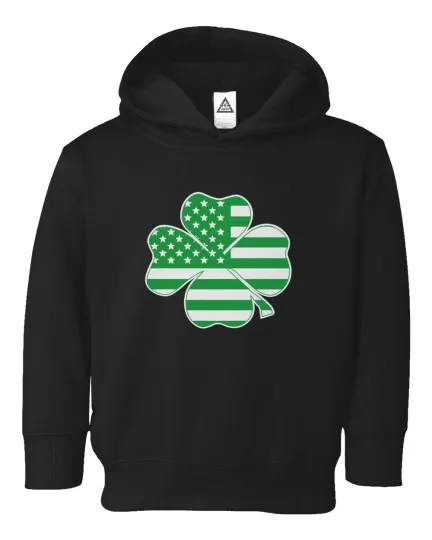 Discover Irish American Flag Shamrock Toddler Hoodie
