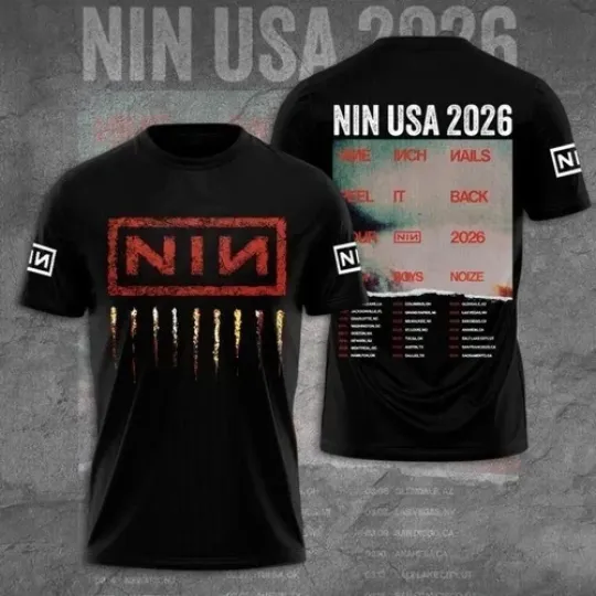 Discover Nine Inch Nails Tour 2026 3D Shirt