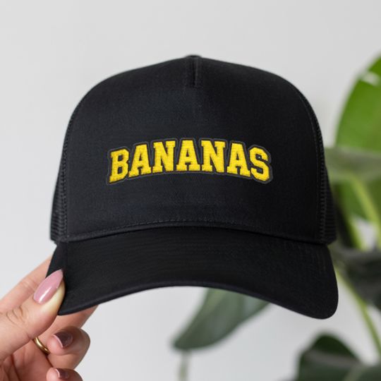 Discover Embroidered Banana Baseball Cap, Funny Trucker Hat for Fans, Unisex Dad Hat